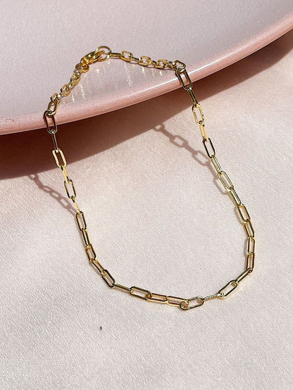 Tobillera paper clip delgada